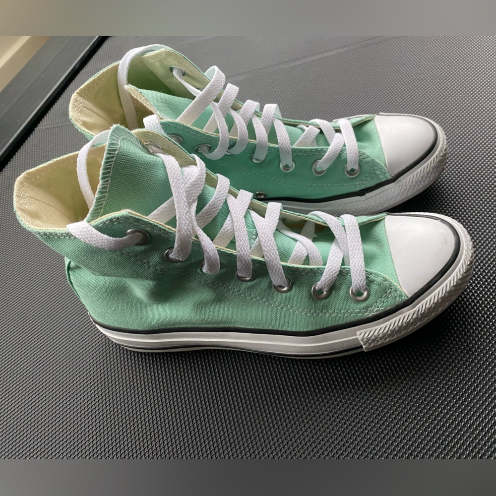 Mint Green High-Top Converse Sneakers